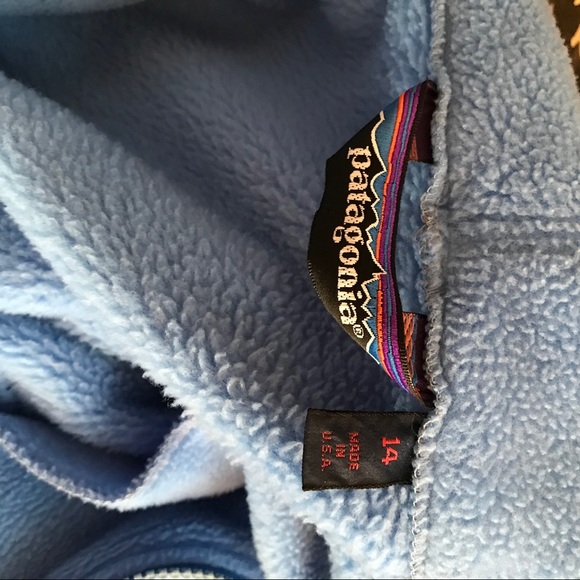 Patagonia Blue Fleece with Lilac Cuffs - Picture 6 of 6